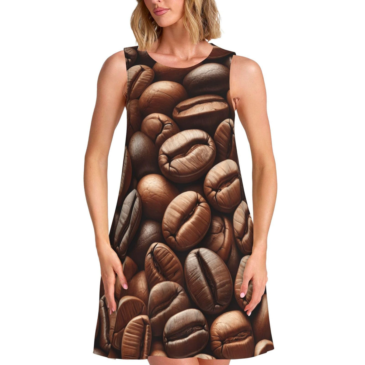 sans manches Augenstern Coffee-Beans pour femme, avec 2 poches latérales, coupe trapèze.
